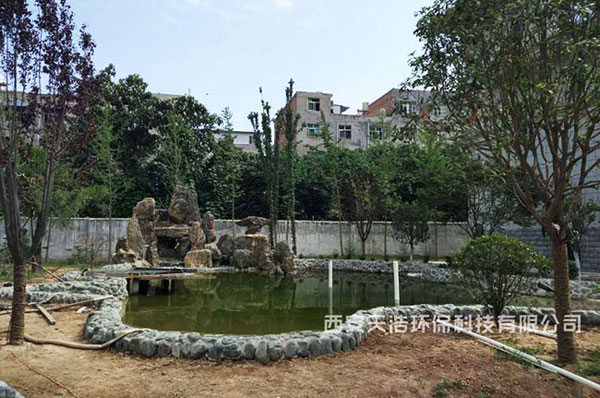 西安東郊景觀魚池處理 水質(zhì)清澈鮮化活化